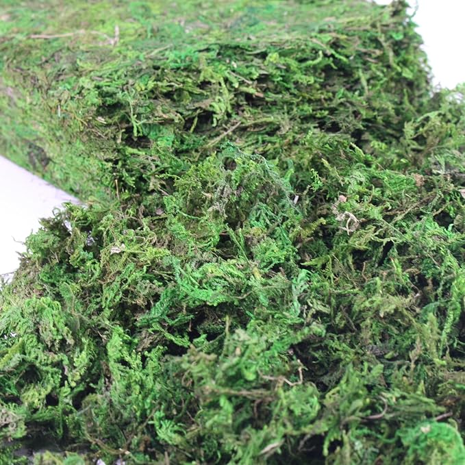 Artificial Moss, 10.5 OZ Green Moss for Decorating, Faux Moss for Crafts, Decorative Moss for Plants Indoor, Table Centerpieces, Fairy Garden Wedding Decor, Fake Moss Decor
