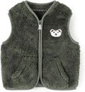 Baby Boys Girls Fleece Vest Zip Up Cute Bear Jackets Fuzzy Fall Winter Warm Clothes Newborn Outwear for Toddler Infant