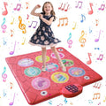 Dance Mat Toy for 3-12 Year Old Girls, Dancing Music Game Birthday for Kids, PlaymatScreen-Free Pink Dance Pad, Premium Speaker with Built-in Adjustable Volume Music, Perfect Christmas Birthday Gift
