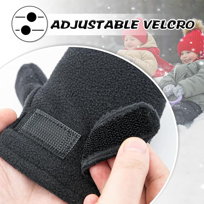 BAVST Baby Toddler Winter Mittens Girls Warm Fleece Lined Gloves Kids Sherpa Lined Mittens for Boys