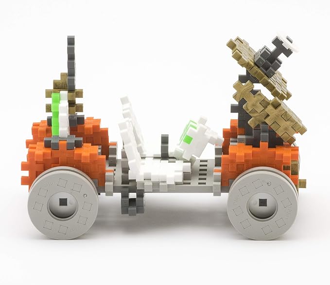 PLUS PLUS - GO! Lunar Rover - 200 Pieces - Model Space Vehicle Building Stem/Steam Toy, Interlocking Mini Puzzle Blocks for Kids
