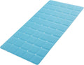 Foldable Silicone Bathtub Mat: Jumbo Size Heavy Duty Safety Bath Mat for Tub Without Suction Cups Non Slip Bath & Shower Mat for Textured, Reglazed, Refinished Tub (Blue, 35.8 x 17.7)