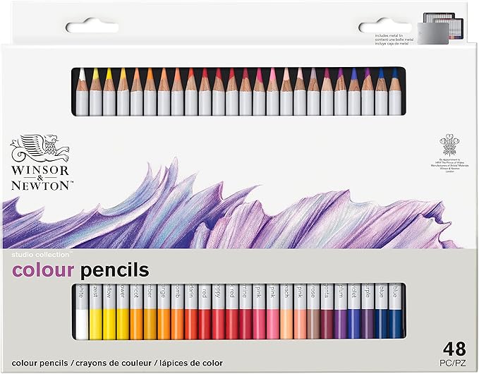 Winsor & Newton Studio Collection Artist Pencils, Color Pencils, Set of 48