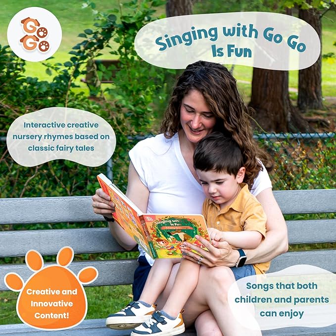 GO GO 9 Fairy Tale Songs: Interactive Sound Book, Musical Books for Toddlers 1-3, Talking Books for Toddlers 1-3, Music Books for Toddlers 1-3, Baby Music Book, Sing Along Books, Baby Book with Sounds