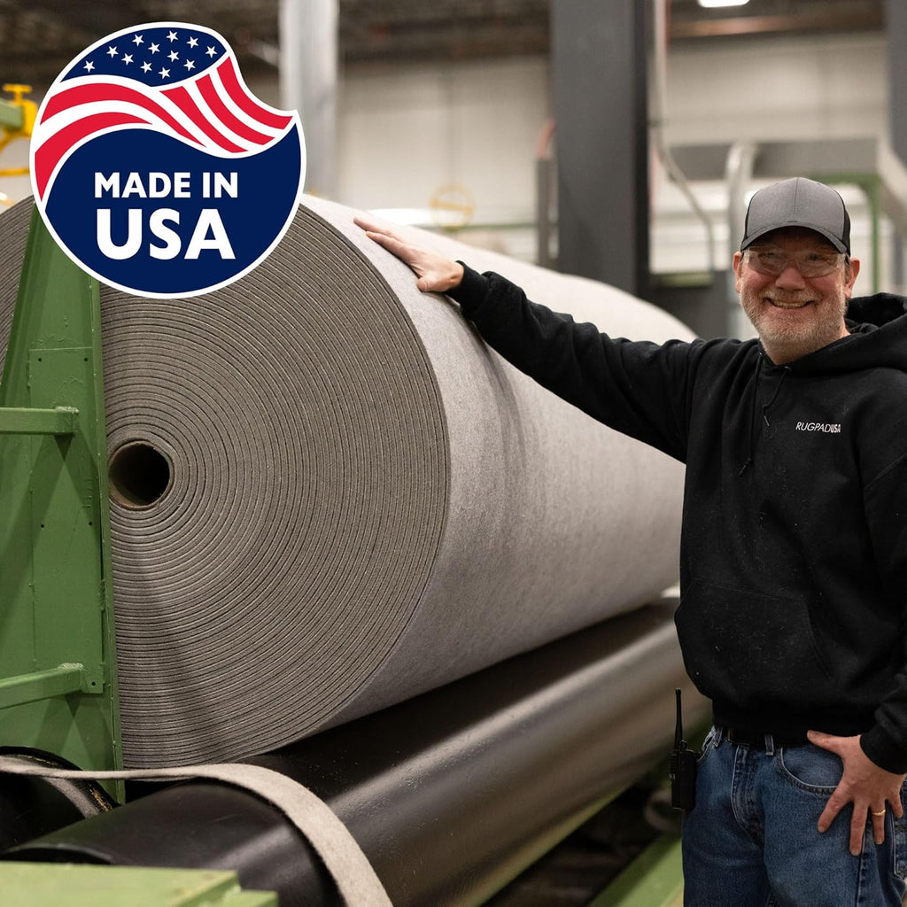 RUGPADUSA - Eco-Plush - 7'6" x 9'6" - 3/8" Thick - 100% Felt - Extra Cushioned Rug Pad - Available in 3 Thicknesses, Many Custom Sizes