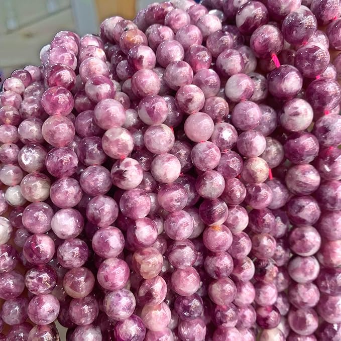 38PCS 10MM Natural Stone Purple Emerald Beads Round Loose Beads for Jewelry Making DIY Bracelet Necklace Accessories 15"