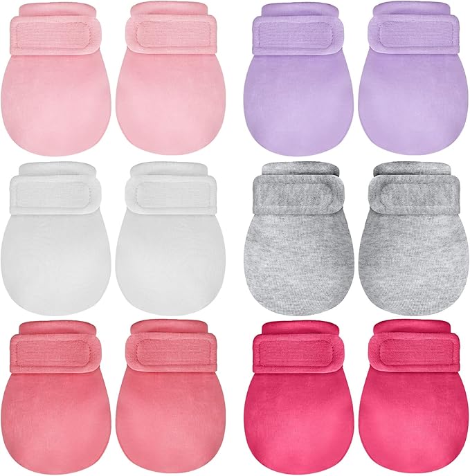 Adjustable Baby Mittens No Scratch Newborn Cotton Breathable Gloves Warm Baby Mitts for Boys Kids