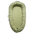 Infant Lounger, Baby Nest Cover for Baby Girls & Boys, Newborn Essentials for Baby 0-18+ Months, 100% Cotton Breathable (Green_Wonder, Cotton_Muslin)
