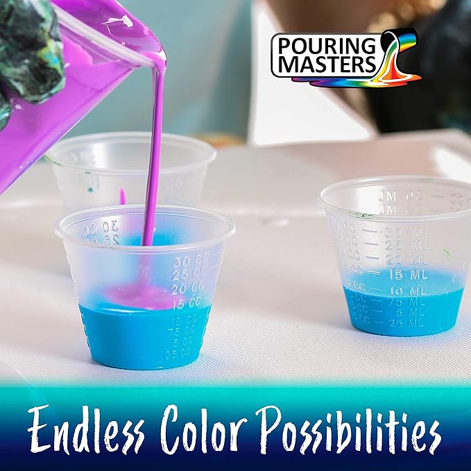 Pouring Masters Vivid Jade Metallic Pearl Ready to Pour Acrylic Pouring Paint - Premium 64-Ounce Pre-Mixed Fluid Acrylic Paint - Fluid Art Supplies for Canvas, Wood, Paper, Tile & Rocks