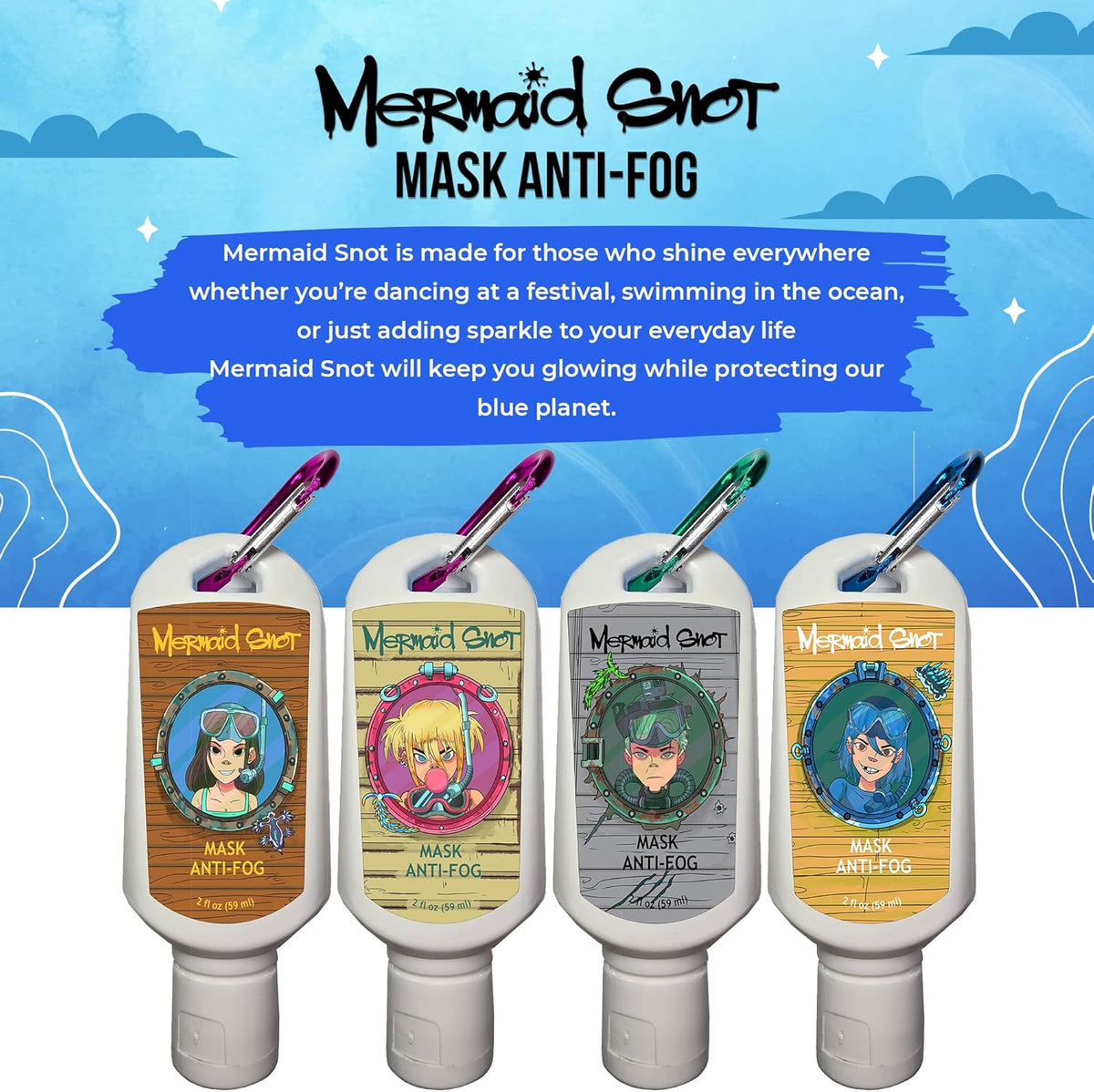 Neutripure Mermaid Snot Anti Fog Mask Defogging Gel for Scuba Diving and Snorking - Lani