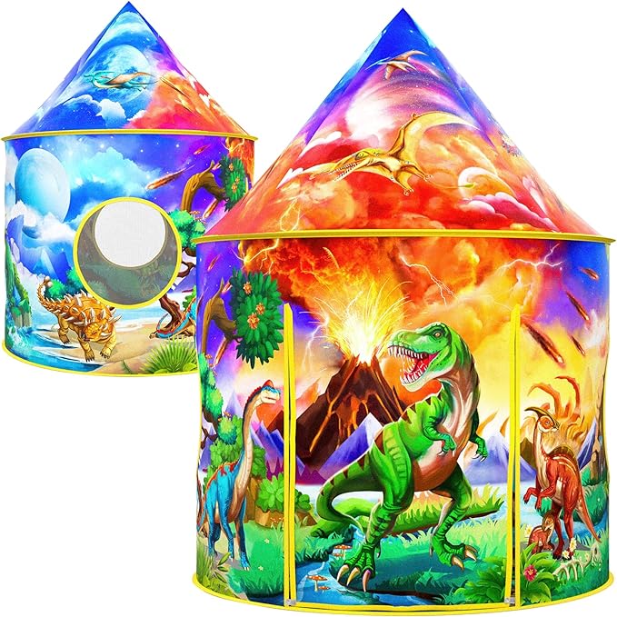 Wilwolfer Dinosaur Tent for Kids: Dinosaur Toys for Kids-Outdoor Toys for Toddlers-Great Gift for Boys and Girls