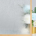 rabbitgoo Window Privacy Film Frosted Glass Clings, Decorative Sun UV Blocking Static Cling Window Covering, Removable Frosting Sticker for Home, Rain Silk, 23.6 x 157.4 Inches