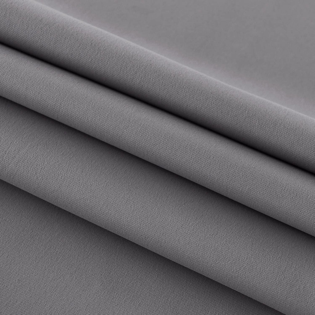 DWCN French Door Curtains – Rod Pocket Thermal Blackout Curtain for Doors with Glass Window, Kitchen and Patio Doors for Privacy, 25 X 40 Inches Long, 1 Curtain Panel with Tieback, Grey