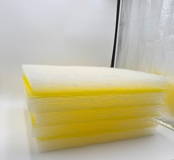 Paint Booth Exhaust Fiberglass Filter Pad (US Manufacturer), Heavy-Duty Paint Arrestor for Spray Booth (100/case, 24" x 24")