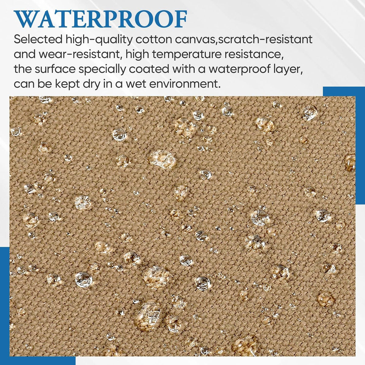 Canvas Repair Patch 5.5 x 8 Inches 6Pcs Self-Adhesive Waterproof Canvas Patch Kit for Repairing Tents,Sofas,Boat Covers,Camping Chair,Awnings,Car Seats.（Khaki）