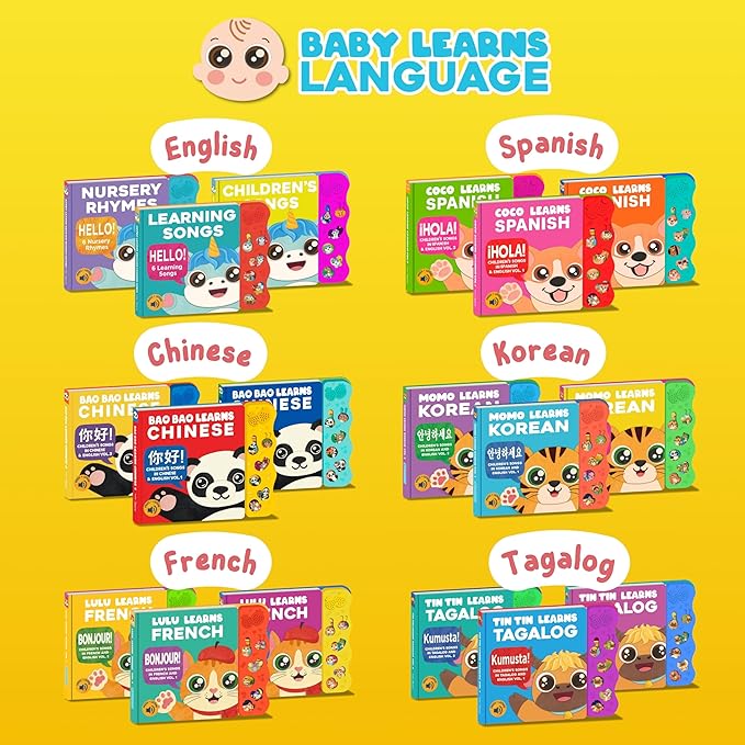 Children's Songs: Musical Toys & Interactive Sound Book for Toddlers 1-3, Baby’s First Year Music Book Gift, Singing Book for 1 Year Old Toddler & Kids, Nursery Rhymes Musical Books & Educational Toy