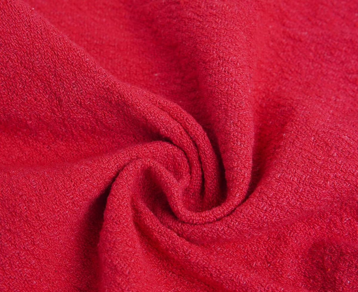 Cotton Shop Towels - Pack of 50 Cleaning Rags 12'' x 14'' - Super Soft and Absorbent Shop Rags for House - Multipurpose Cleaning Towels for Automobiles, Industries, Garage