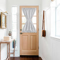 NICETOWN Side Door Curtains for Small Window, Rod Pocket French Window Curtains Light Filtering Sidelight Curtain for Front, 36W X 40L Sheer Door Shade with Tieback, 1 PC, Light Grey