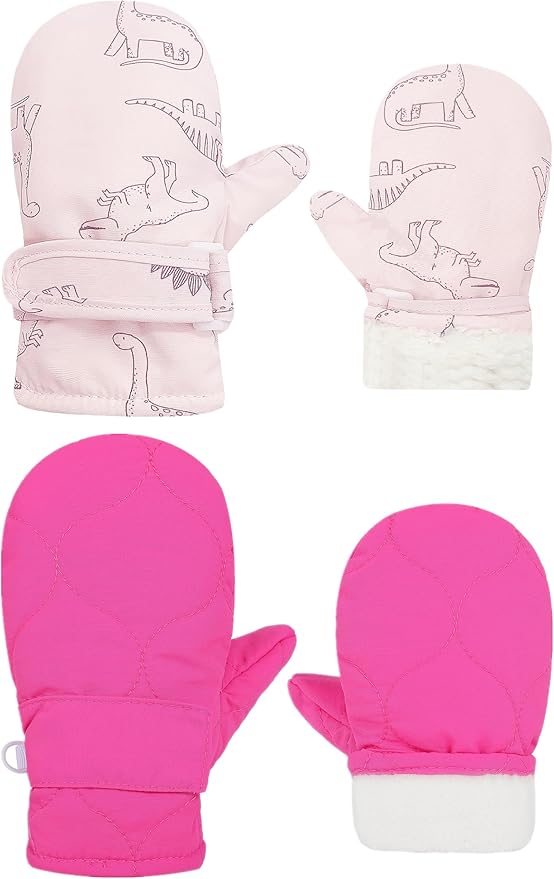Toddler Gloves Kids Mittens Winter Warm Lined Fleece Gloves Waterproof Snow Baby Mitten for Boys Girls