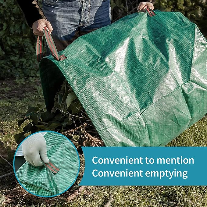 NATUREZA reusable yard waste bags,3 pack 72 Gallons leaf bags,Heavy Duty Garden Bags,Storage Bag,Patio Bag,Laundry Container,lawn and leaf bags