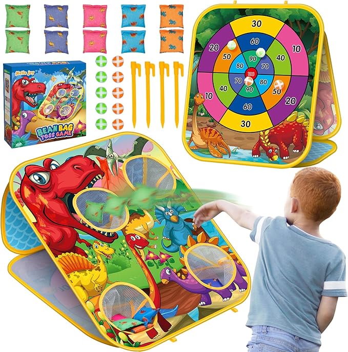 Bean Bag Toss Game for Kids - Cornhole Board Outdoor Toys for Toddlers -Party Activities Carnival Outside Yard Backyard Beach Lawn Games Toy for Kid Boys Girls Age 3 4 5 6 7 8 Year Old Birthday Gifts