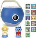 Kids Book Projector – 6 Bible & 5 Classic Read-Aloud Stories, 10 Songs & Night Light & Soothing Dream Music | Children Ages 3+ Storytime Projector for Kids & Toddler | Toys, Owl & Angel