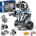 Sillbird Building Robot Dinosaur Kit with Remote Control Christmas Stem Gifts for Boys Age 8-12, Build Coding Robotic Toys for Kids Birthday, 5 in 1 Buildable Set with 646 Pieces