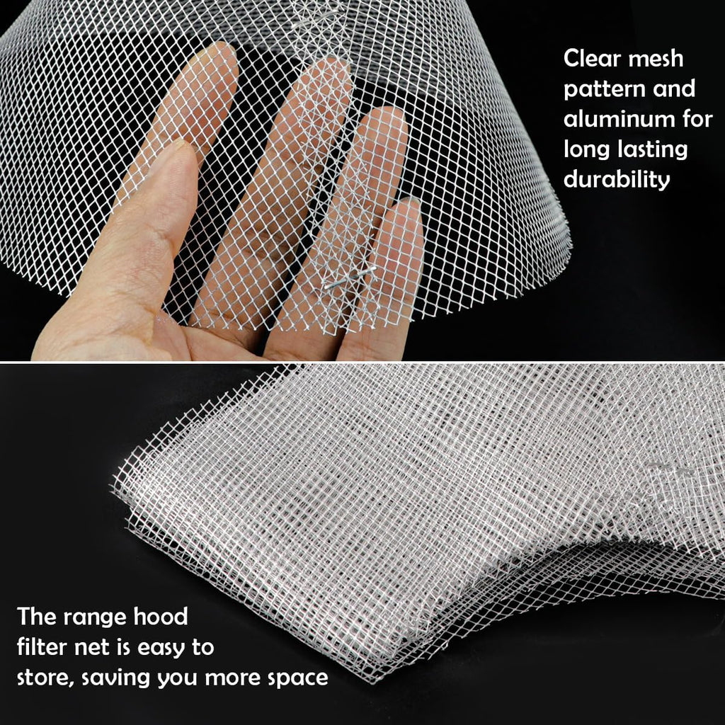 10 Pcs Round Range Hood Filters Filter Replacement Grease Net for Kitchen Range Hood (19 cm in diameter), ZY-Filter Net-10pcs