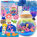 Mermaid Terrarium Craft Kit for Kids - LED Night Light Up & Remote Mermaid Birthday Gifts Toys for Girls Age 5 6 7 8 9 10 11 12 Year Old