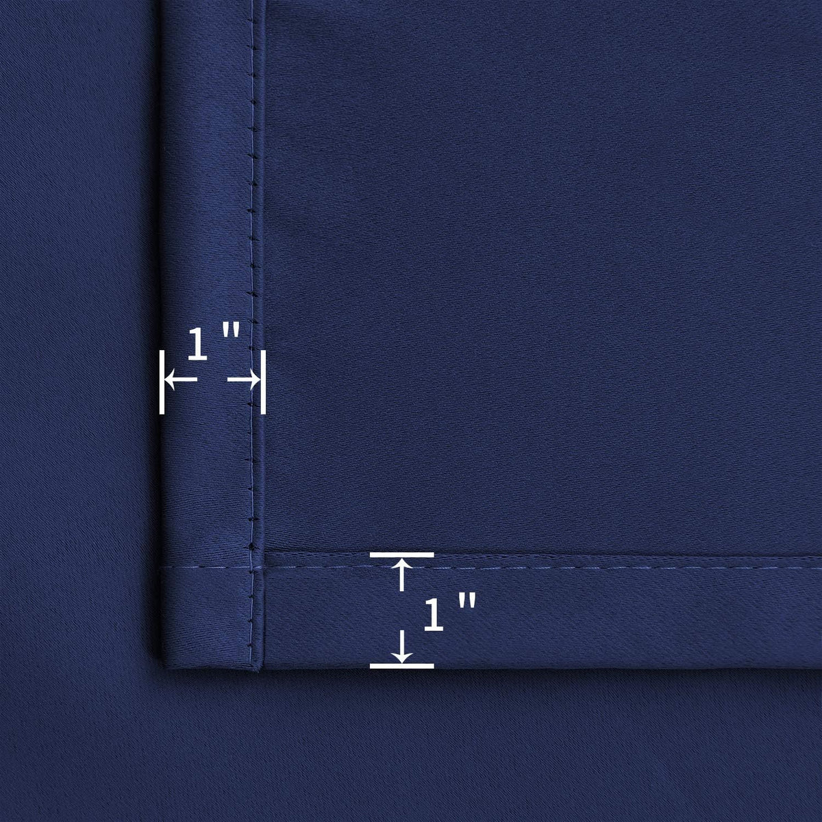 BGment Navy Blue Blackout Curtains 54 Inches Length for Bedroom - Thermal Insulated Room Darkening Curtain Drapes for Short Window Rod Pocket, 52 x 54 Inch, 2 Panels