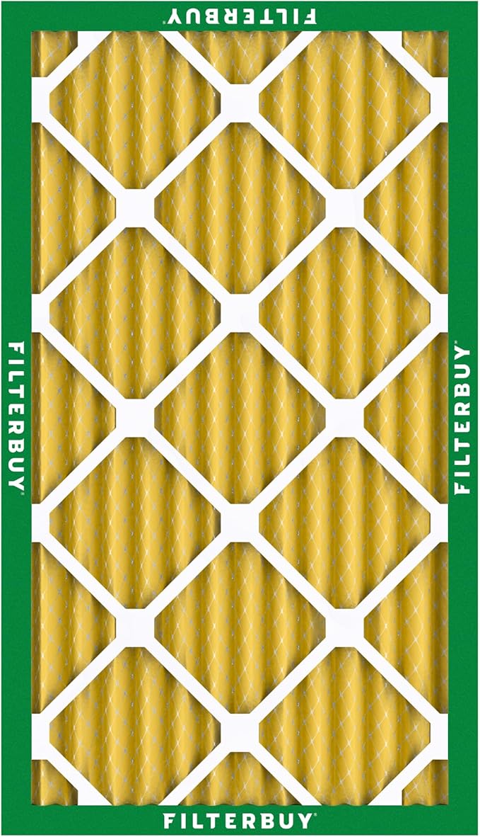 Filterbuy 10x20x2 Air Filter MERV 11 Superior Pet & Allergy Defense (12-Pack), Electrostatic Pleated HVAC AC Furnace Filters Replacement, Made in USA (Actual Size: 9.50 x 19.50 x 1.75)