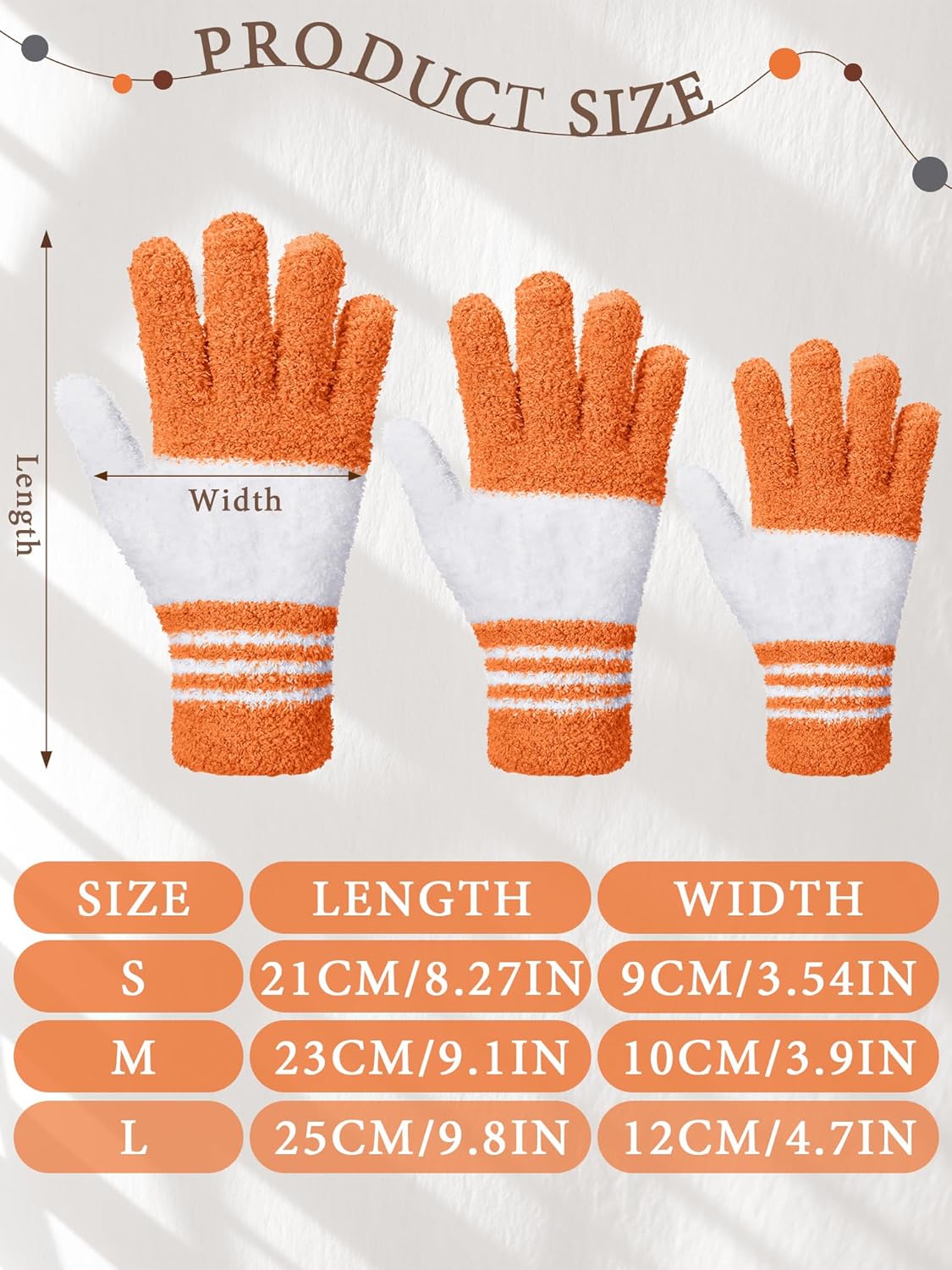 Patelai 3 Pairs Microfiber Plant Dusting Gloves Leaf Cleaning Gloves for Indoor Plants, Blinds, Furniture, House(Medium,Gray, Orange, Brown)