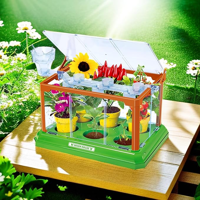 Kids Gardening Kit Greenhouse Growing Terrarium Kit Plant Growing Set Discovery Educational Gardening Gift for Boy & Girl