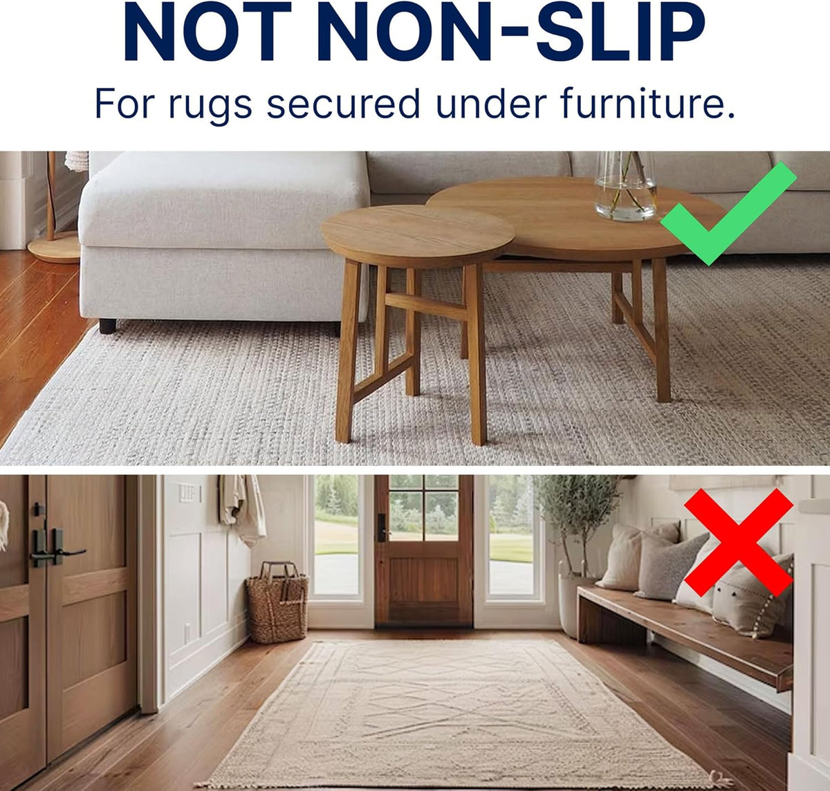RUGPADUSA - Eco-Plush - 8'10" x 11'10" - 1/2" Thick - 100% Felt - Luxurious Cushioned Rug Pad - Available in 3 Thicknesses, Many Custom Sizes