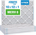 Aerostar 10x12x1 MERV 8-6 Count - High Efficiency Pleated HVAC, Furnace & Air Conditioner Filters - Removes Dust, Lint, Mold & Allergy-Causing Pollen