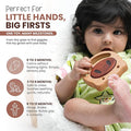 100% Wooden Baby Toy | No Paint, No Plastic | Eco-Friendly Rattle for 0–6 Months