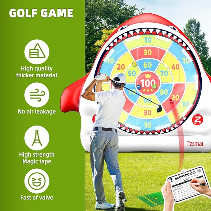 Inflatable Golf Game Set, Outdoor & Beach Golf, Party Darts and Indoor Darts for Backyard, Camping & Outdoor Parties – Ultimate Sports & Recreation Gear for Family