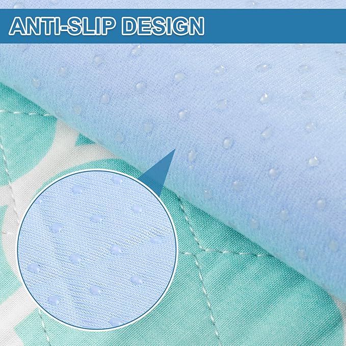 OUTCREATOR® Washable Bed Pads 18" x 24" (Pack of 3), Incontinence Mattress Protector, Anti-Slip Waterproof Underpads for Adults Kids Elderly Pets, Absorbency & Reusable Bedwetting Pads (Green)