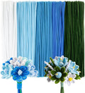 Caydo 500 Pieces Blue Flowers Pipe Cleaners, Chenille Stems, Pipe Cleaner Crafts for DIY Art and Craft Projects Creative Gift Party Decorations