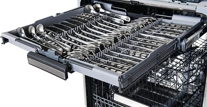 Kenmore Elite 24" Built-in Stainless Steel Tub Dishwasher TotalFlex 3rd, SmartWash, UltraWash, TurboDry, MoreSpace Plus Adjustable Rack, Energy Star Certified, White