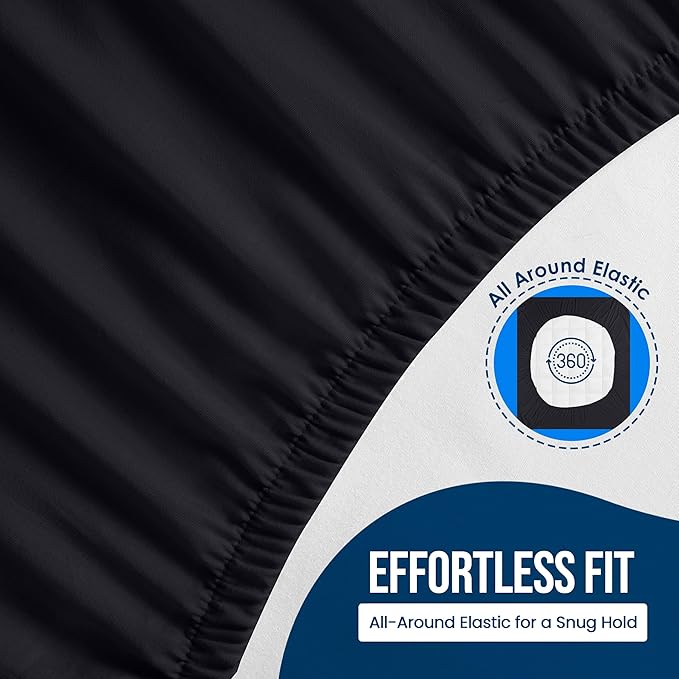 Utopia Bedding Waterproof Mattress Protector Twin XL Size, Premium Terry Mattress Cover 200 GSM, Breathable, Fitted Style with Stretchable Pockets (Black)