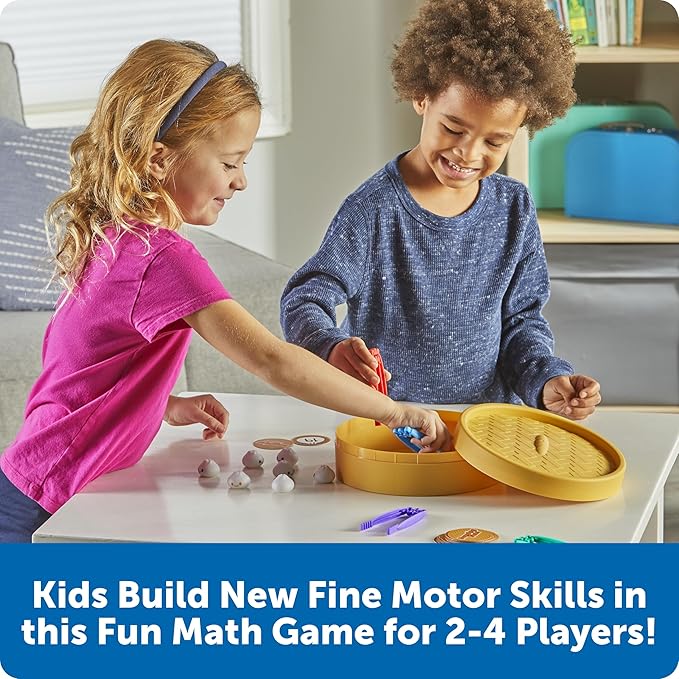 Learning Resources Dumpling Dash Fine Motor Math Game, Math Manipulatives, Montessori Toys, Board Game, Play Food, Homeschool, Fine Motor Toys, Food Games, Counting Toys, Homeschool Preschool