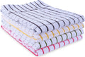 AMOUR INFINI Kitchen Towels Set of 4 - Highly Absorbent, Super Soft Terry Cotton 20x28 Inch Dish Towels with Hanging Loop - Hand & Tea Towels for Cleaning & Drying Dishes (Ass- Charcoal)