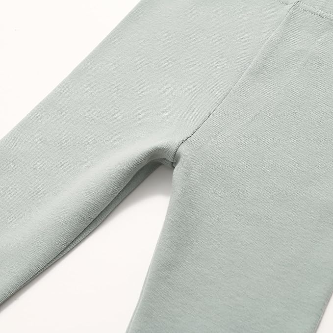 Toddler Organic Cotton Girls Leggings Casual Basic Leggings Full Length Bottom Solid Color 3 Pack