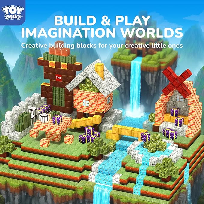 Magnetic Blocks, 108 Pcs Build Mine World Magnet Building Blocks Set for Kids Age 3+ Year Old Boys Girls, Magnetic Construction Building Toy for Toddler