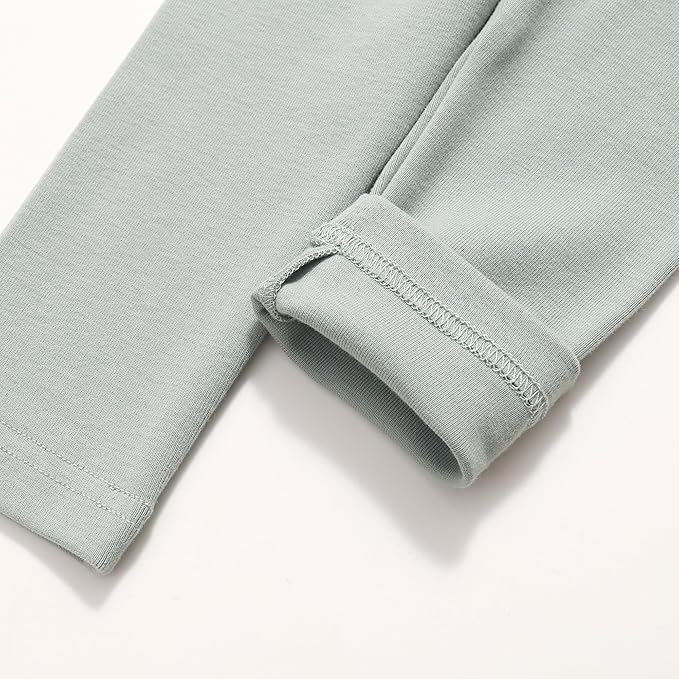 Toddler Organic Cotton Girls Leggings Casual Basic Leggings Full Length Bottom Solid Color 3 Pack