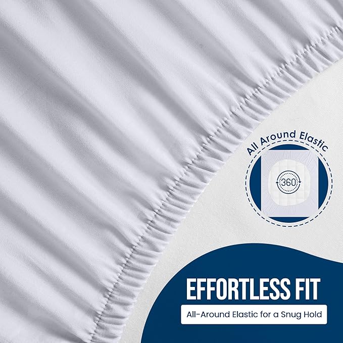 Utopia Bedding Waterproof Mattress Protector Twin XL Size, Premium Terry Mattress Cover 200 GSM, Breathable, Fitted Style with Stretchable Pockets (White)
