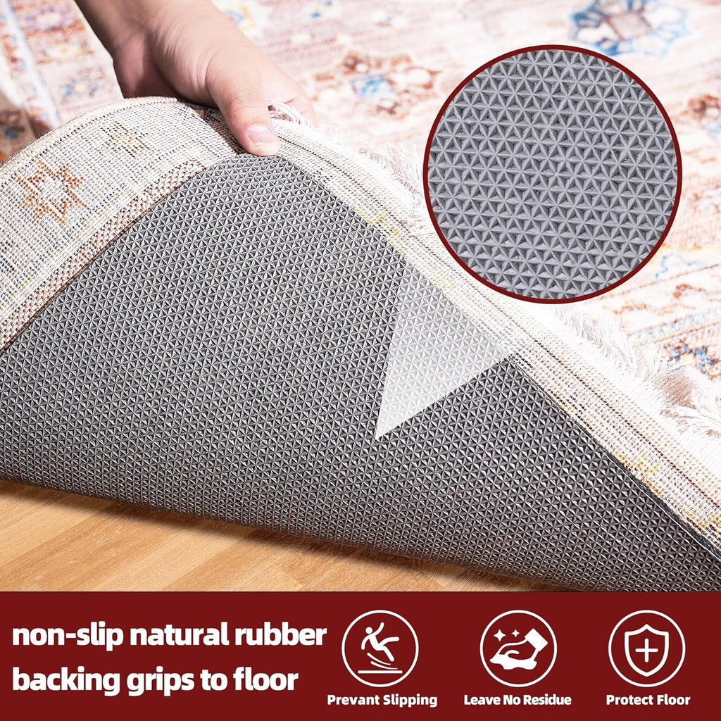 BAGAIL Felt and Natural Rubber Backing Rug Pads 1/8” Thick, 5 x 7 Ft Non Slip Rug Gripper Keep Rugs in Place, Under Area Rug Protective Cushioned Pads, Carpet Runners, Hardwood Floors Protection