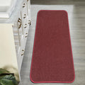 Bath Mat,Ultra Thin Bathroom Runner Rugs,Large Bath Mats for Bathroom,Quick Dry,Non-Slip,Machine Washable,Low Pile,Bath Rug,Shower Outside,Sink,Home Decor Accessories.Red,1'5"x4'11"（17x59inch）