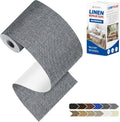 KING MOUNTAIN Linen Repair Patches, Self-Adhesive Fabric Patches, 4 X 63 inch Extra Size, Multi Color, Can be Used for Sofa Repair and Linen Clothes Repair (Grey)